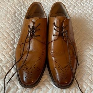 EUC Stacy Adams brown leather dress shoe size 10m